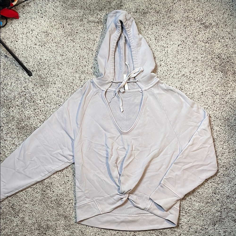 Fabletics Sydney Twist Front Haze Gray Hoodie Woman’s‎ Size Small